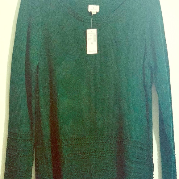 emerald green sweater